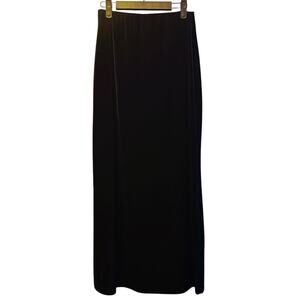 vintage Outfit JPR black velvet maxi skirt size small dark fairy goth